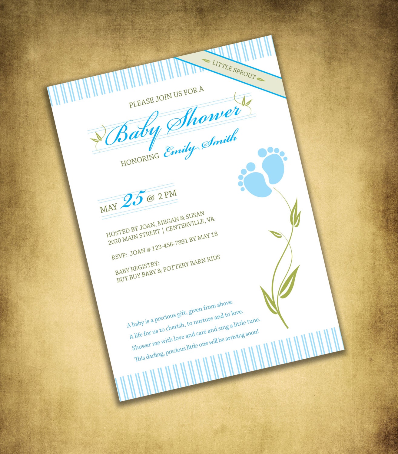 Baby Shower Favor Seed Packets available in Blue or Pink - Etsy