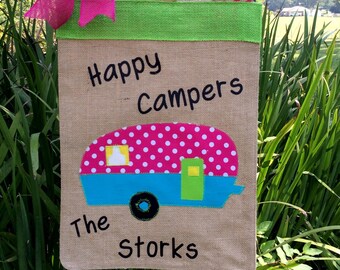 Camper Flag, Happy Campers Sign, Spring Flags, Home Is Where We Park It Sign, Vintage Camper,This Is How We Roll, Mother's Day , Retirement