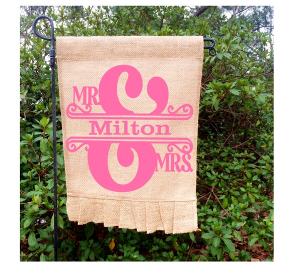 Wedding Flags Mr Mrs Garden Flag Personalized Wedding Flags