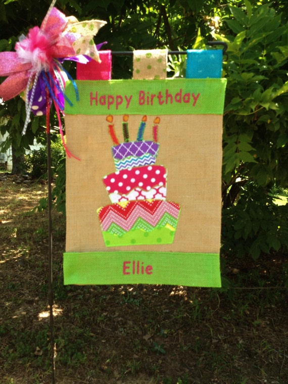 birthday cake flag happy birthday flag customized birthday flag