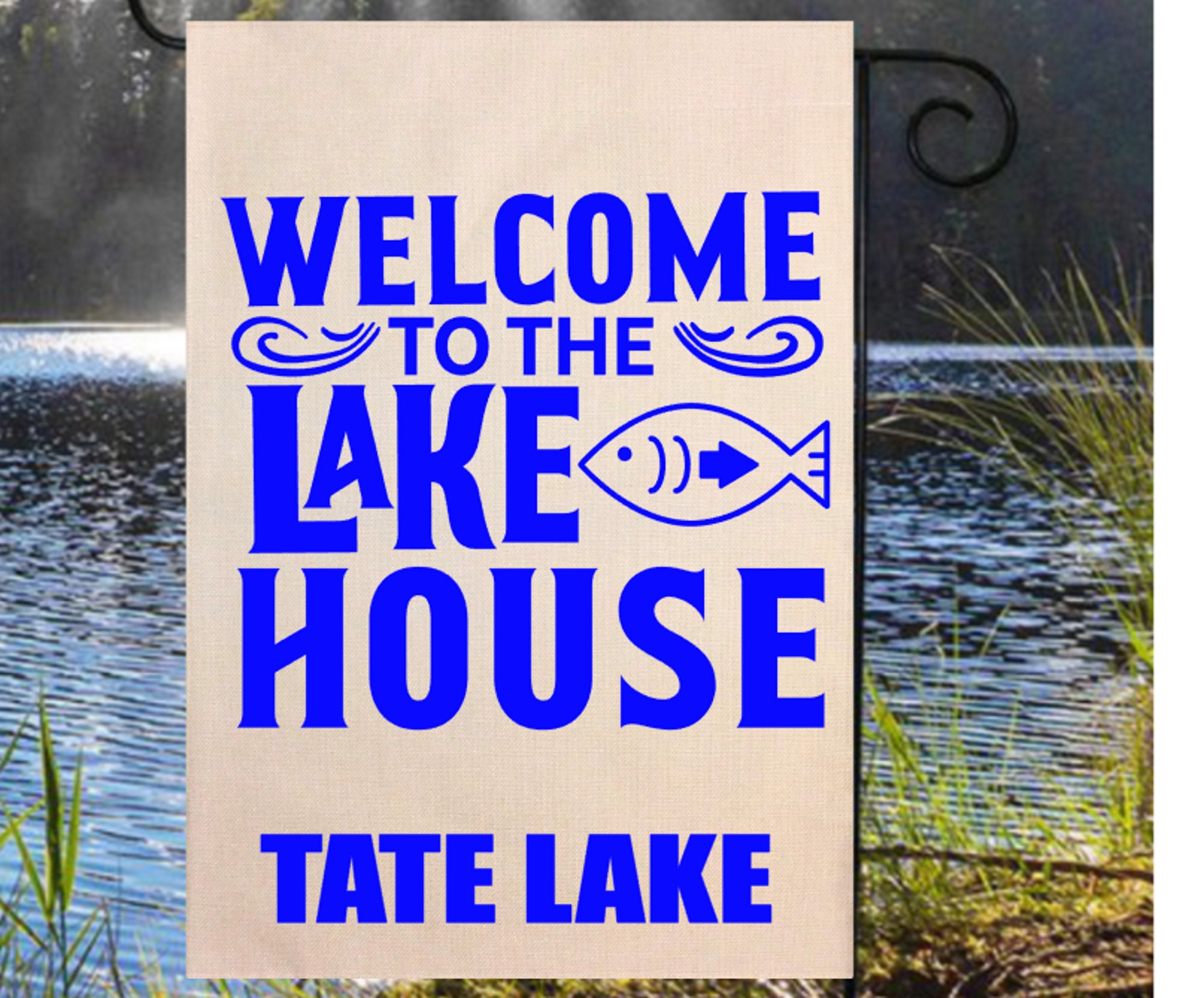 Lake House Garden Flag Lake Flags Cabin Flags Campers gift Etsy