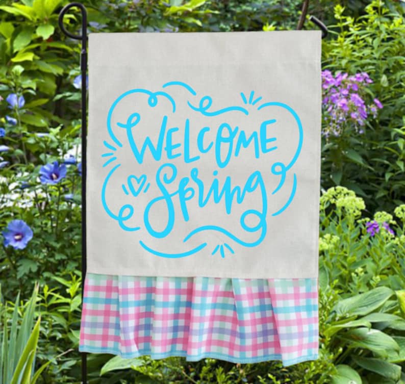 Spring Flag Spring Garden Flag Spring Yard Flag Etsy