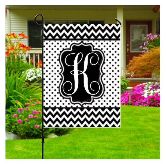 Initial Garden Flags Personalized Spring Yard Flags Monogram Etsy