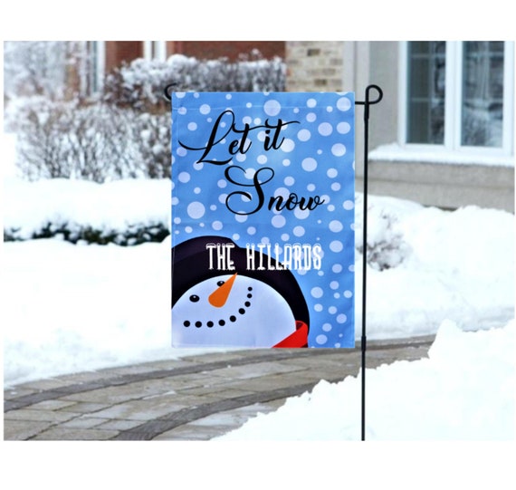 Snowman Garden Flag Winter Yard Flags 12 X18 Personalized Let It Snow By Tatchie Designs Catch My Party - Let It Snow Snowman Garden Flag Snowman Garden Flag Winter Yard Flags 12 X18 Personalized Let It Snow By Tatchie Designs Catch My Party - Let It Snow Snowman Garden Flag