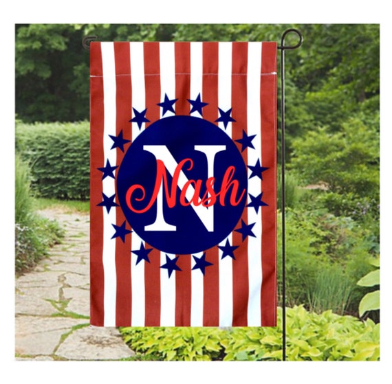Personalized Patriotic Garden Flag American Flag Patriotic Flag