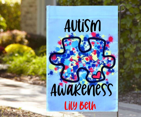 Autism Awareness Garden Flag Autism Yard Flag Autism Strong | Etsy