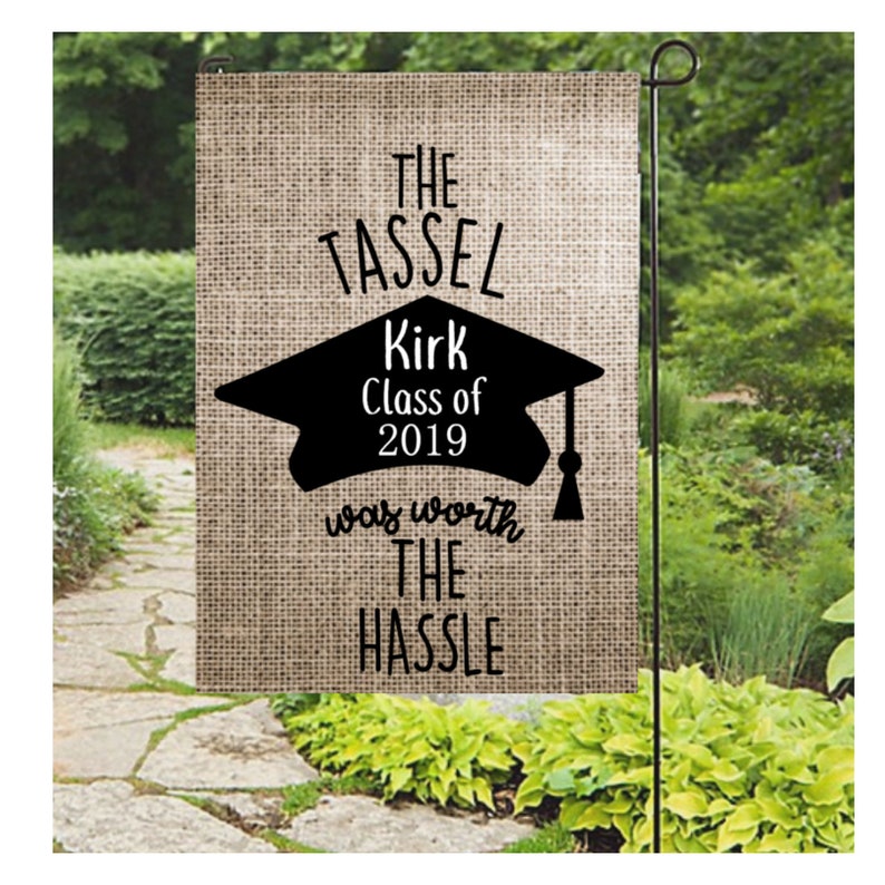 Graduation Class Flags Graduation Banner Tassel Was Worth Etsy