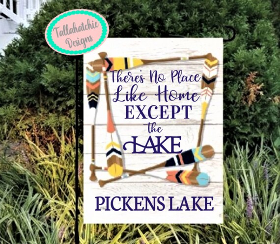 Lake Garden Flag No Place Like Home Life Is Better At - Personalized Nautical Garden Flags Lake Garden Flag No Place Like Home Life Is Better At - Personalized Nautical Garden Flags