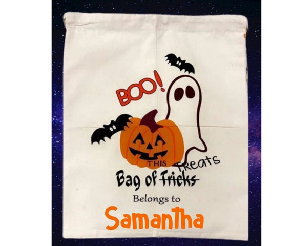 Halloween Sacks Personalized, Trick or Treat bags , Custom Halloween Bag, Personalized Trick or Treat Sack, Halloween Bags Il_570xn