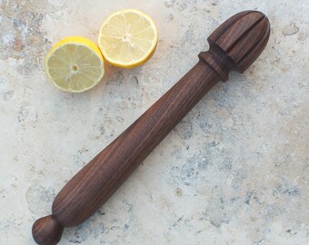 Handmade small wooden kitchen lemon lime juicer