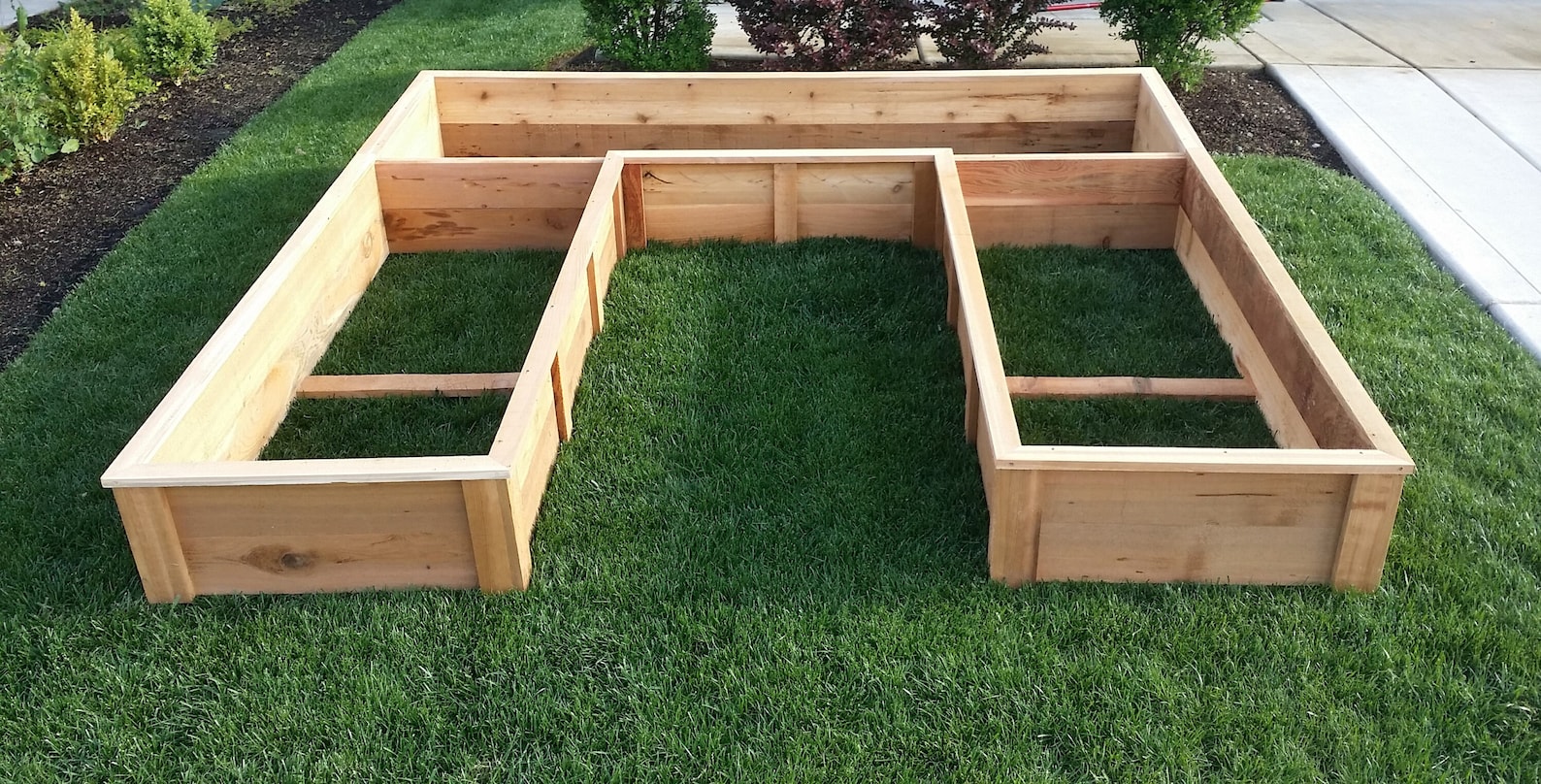 Cedar Raised Garden Bed Step by Step Plans 8ft Ushaped Etsy