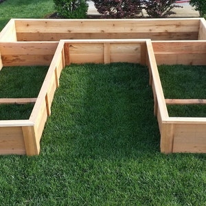 Cedar Raised Garden Bed Step by Step Plans 8ft U-shaped Garden Bed INSTANT DOWNLOAD PDF Plans image 4