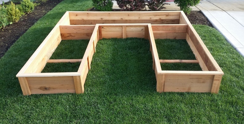 Cedar Raised Garden Bed Step by Step Plans 8ft U-shaped Garden Bed INSTANT DOWNLOAD PDF Plans image 4