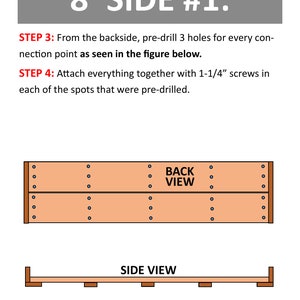 Cedar Raised Garden Bed Step by Step Plans 8ft U-shaped Garden Bed INSTANT DOWNLOAD PDF Plans image 8