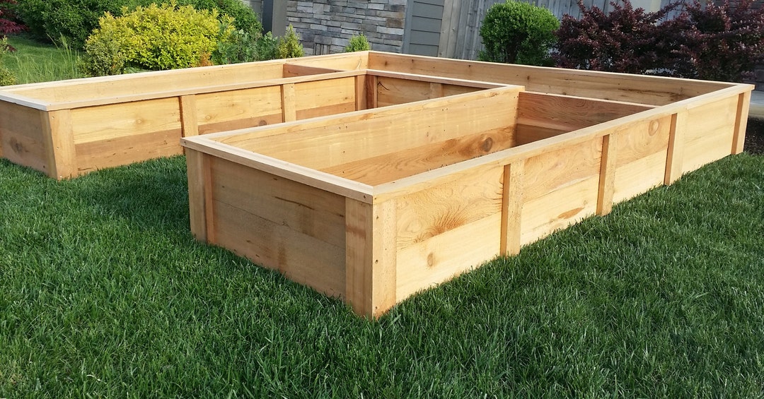 Cedar Raised Garden Bed Step by Step Plans 8ft Ushaped Garden Bed INSTANT DOWNLOAD PDF Plans Etsy