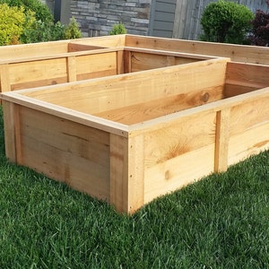 Cedar Raised Garden Bed Step by Step Plans | 8ft U-shaped Garden Bed | INSTANT DOWNLOAD PDF Plans