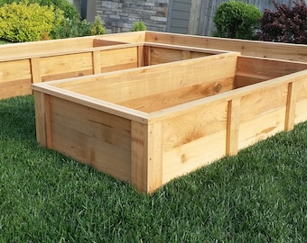 Cedar Raised Garden Bed Step by Step Plans | 8ft U-shaped Garden Bed | INSTANT DOWNLOAD PDF Plans