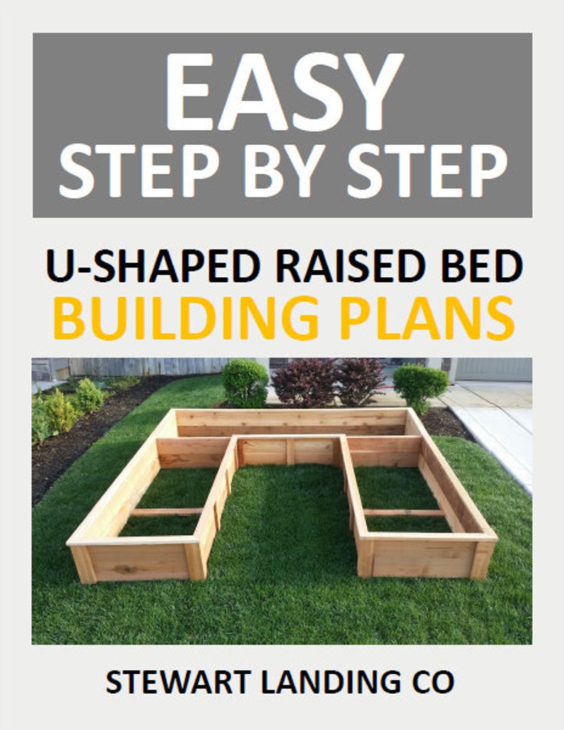 Cedar Raised Garden Bed Step by Step Plans 8ft Ushaped Etsy UK