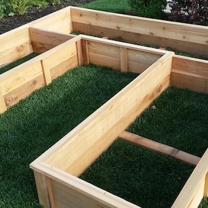 Cedar Raised Garden Bed Step by Step Plans 8ft U-shaped Garden Bed INSTANT DOWNLOAD PDF Plans image 3