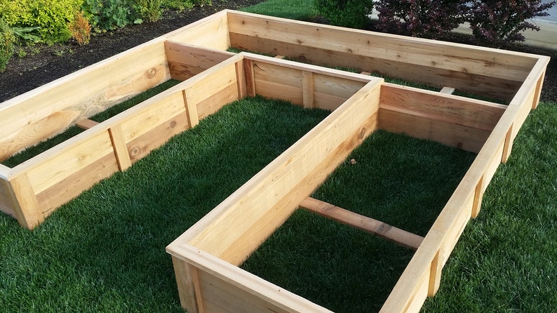 Cedar Raised Garden Bed Step by Step Plans 8ft U-shaped Garden Bed INSTANT DOWNLOAD PDF Plans image 3