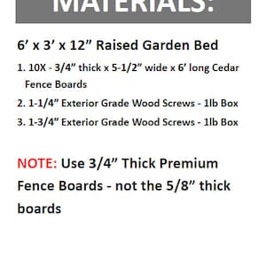 Cedar Raised Garden Bed Step by Step Plans 6ft & 8ft Sizes INSTANT DOWNLOAD PDF Plans image 9