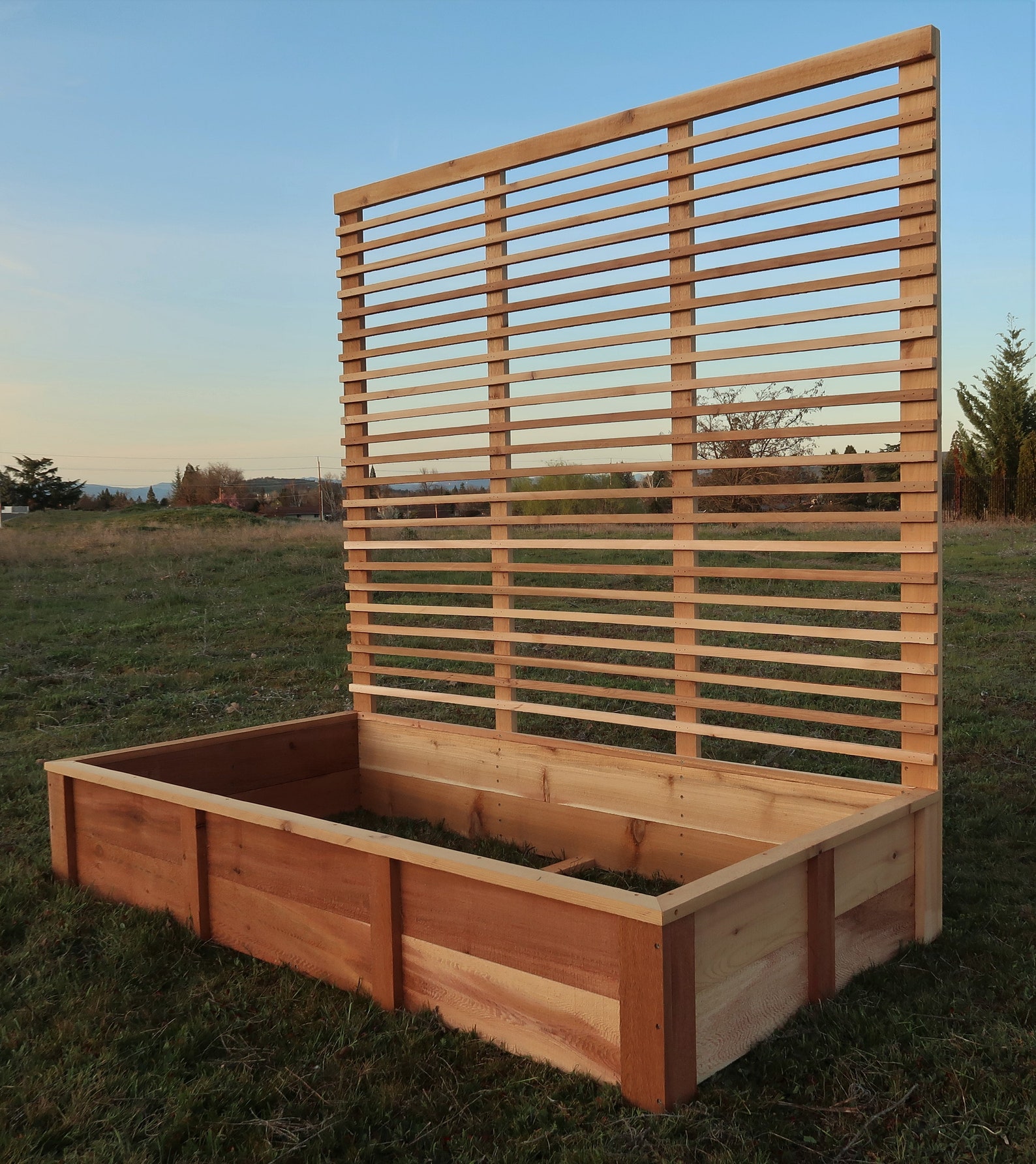 6ft Cedar Raised Garden Bed With Trellis Step by Step Building Plans