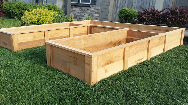 Cedar Raised Garden Bed Step by Step Plans 8ft U-shaped Etsy