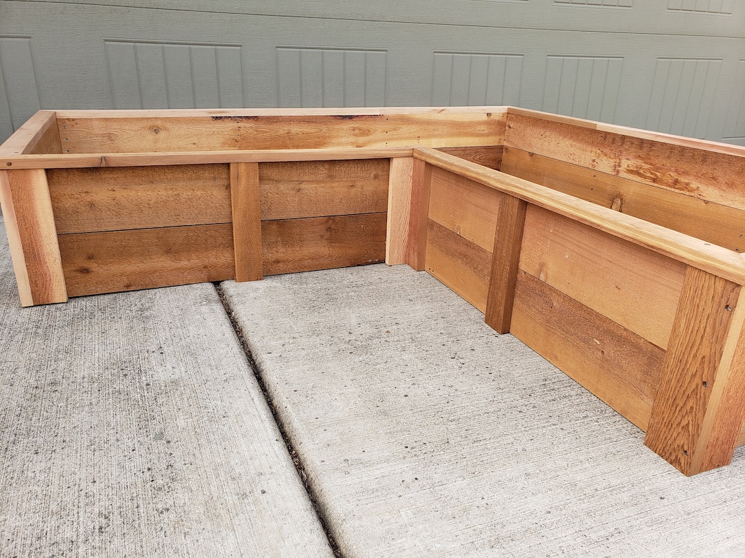 l shaped planter box plans