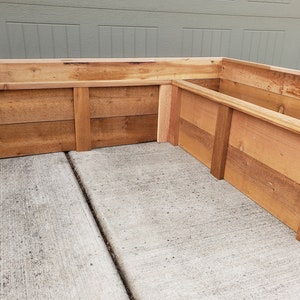 6ft "L-Shaped" Cedar Raised Garden Bed Step by Step Building Plans | Garden Bed | Planter Box INSTANT DOWNLOAD PDF Plans