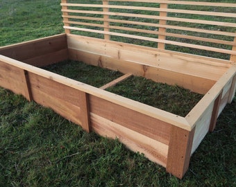 6ft Cedar Raised Garden Bed with Trellis Step by Step Building Plans | Garden Bed | Planter Box INSTANT DOWNLOAD PDF Plans