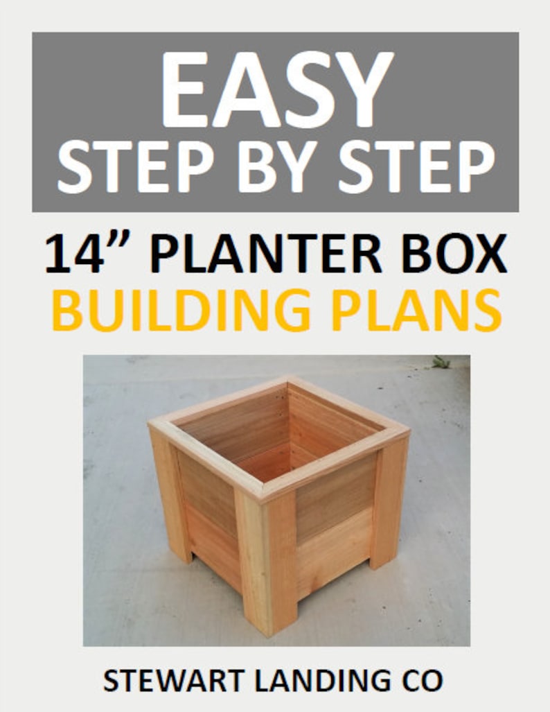Cedar Planter Box Step by Step Plans 14in 18in & 24in Sizes Etsy Canada