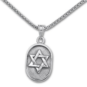 Sterling Silver Nano Bible Charm,Jerusalem Stone Intertwined Star of David Pendant,Tanakh Hebrew Necklace,World&#39;s Smallest Bible Jewelry