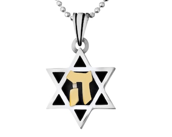 Collana con Stella di David in argento sterling 925