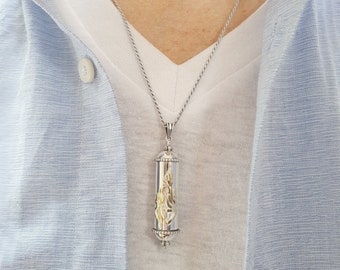 Shema Yisrael Mezuzah Men&#39;s Pendant