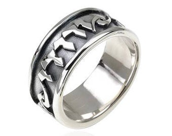 Sterling Silver Ani L'dodi Ring,Hebrew Wedding Ring,Silver Man's Slender Band,My Beloved Jewelry,Men's Jewish Ring,Laser Engraved Verse Ring