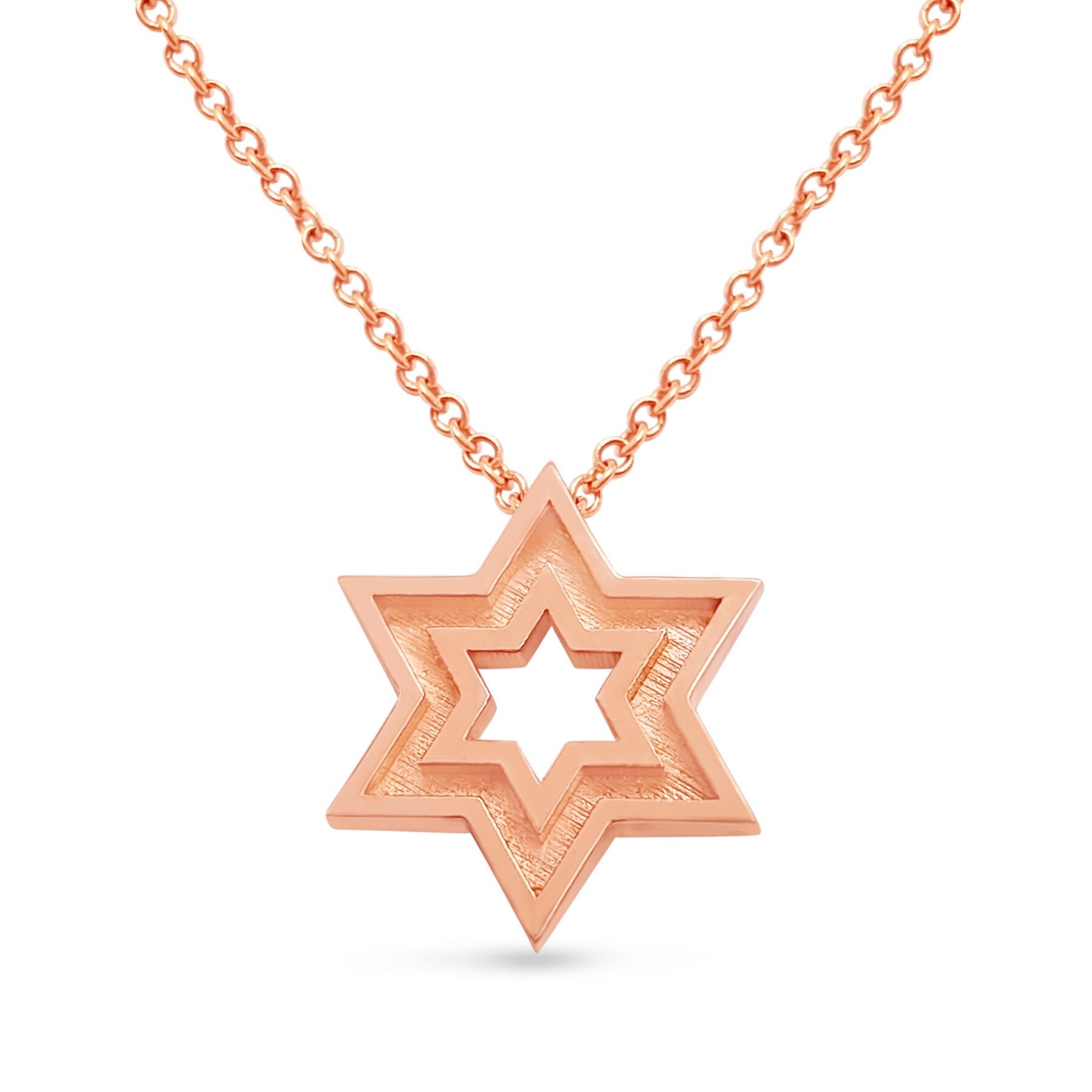 Rose gold star of david outlet