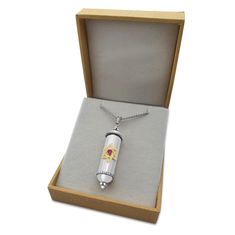 Jewish Star Mezuzah Necklace