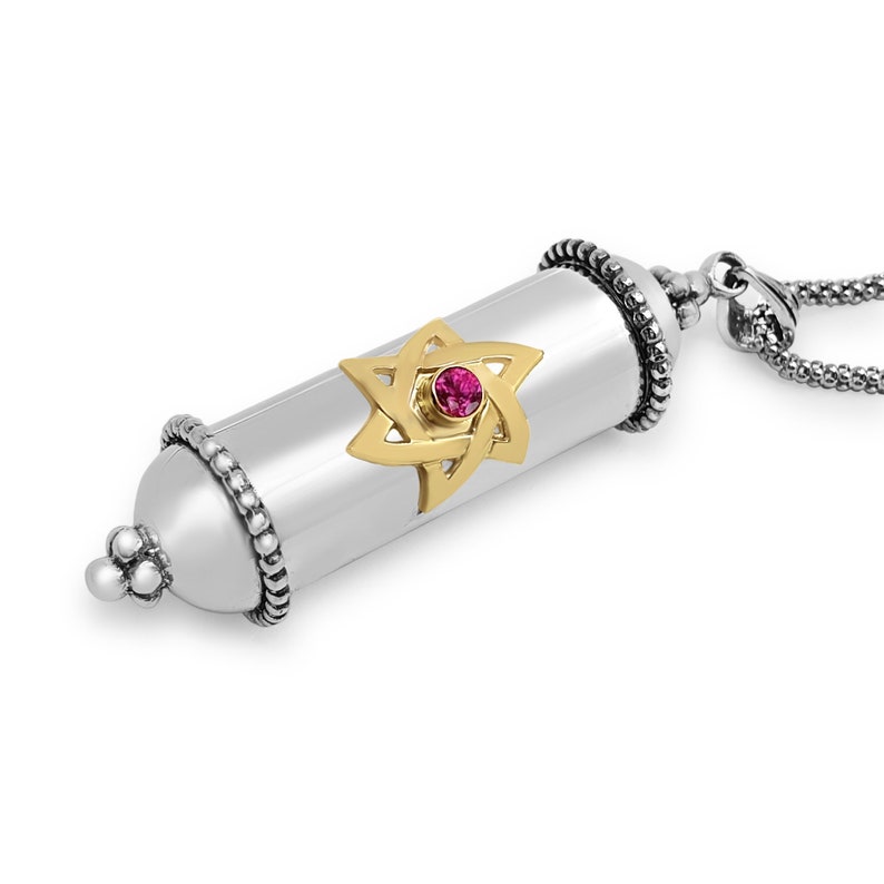 Jewish Star Mezuzah Necklace