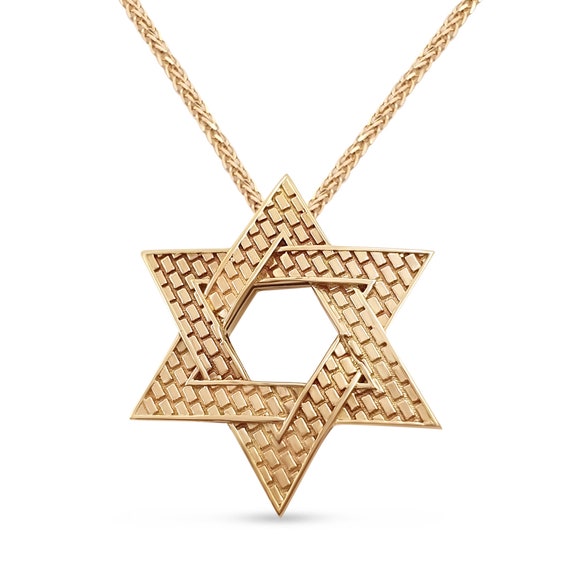Star of david shop necklace etsy