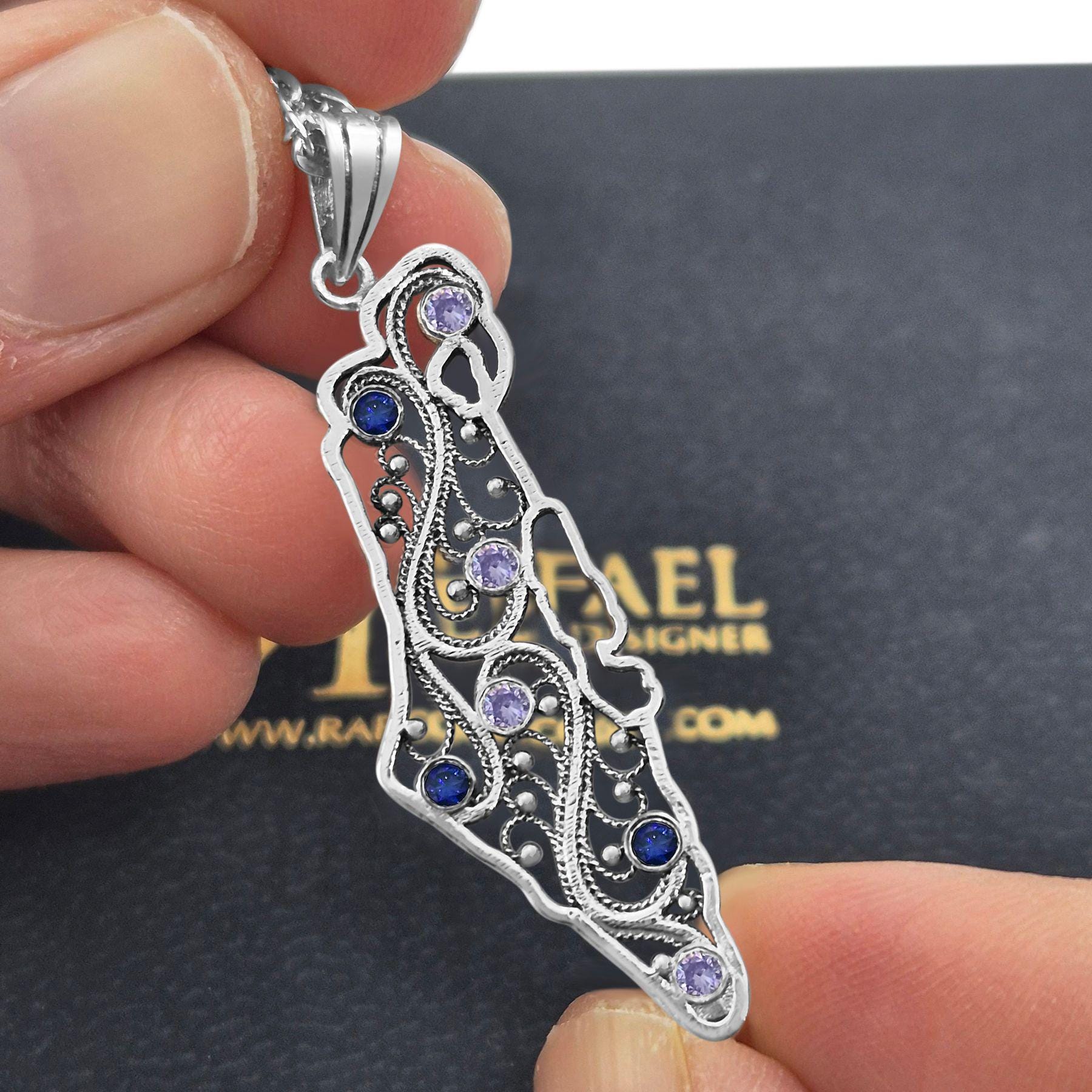 Collana Con Ciondolo Con Mappa Di Israele E Palestina Da