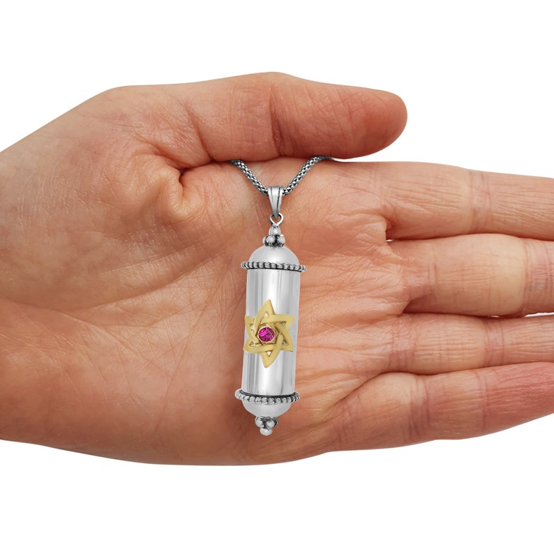 Jewish Star Mezuzah Necklace
