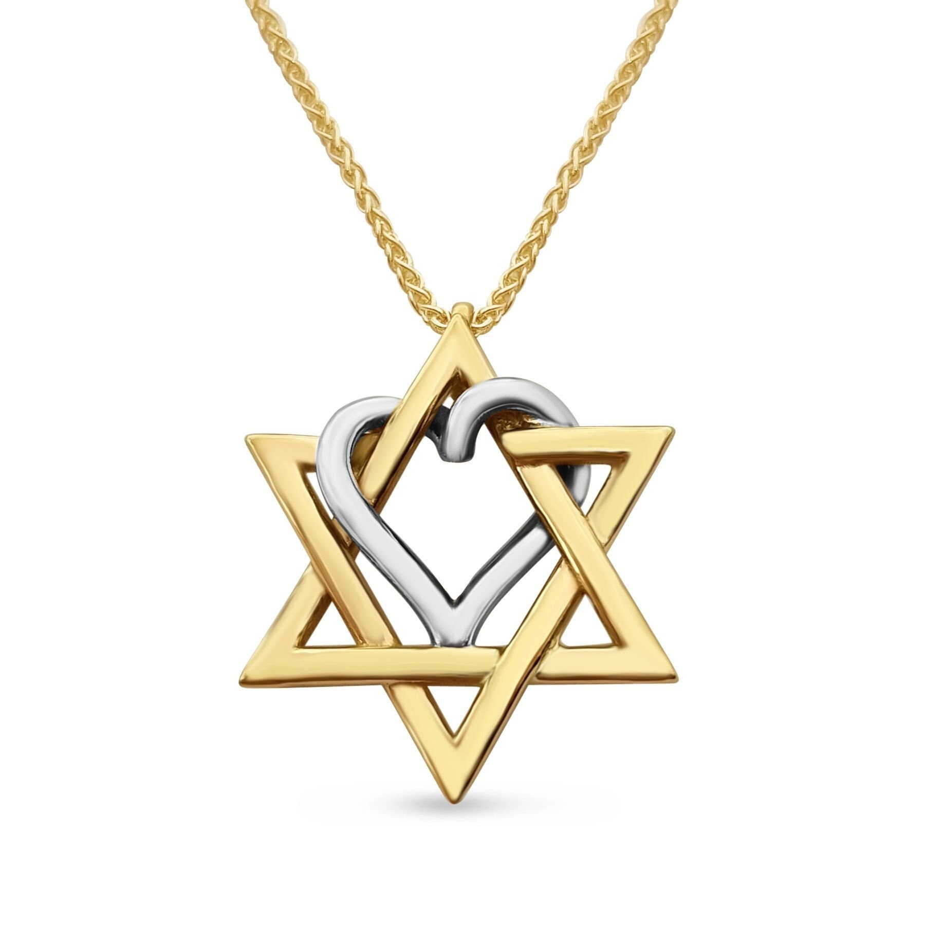 14k White gold Petite Star of David Necklace