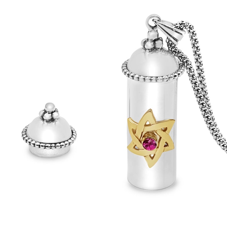 Jewish Star Mezuzah Necklace