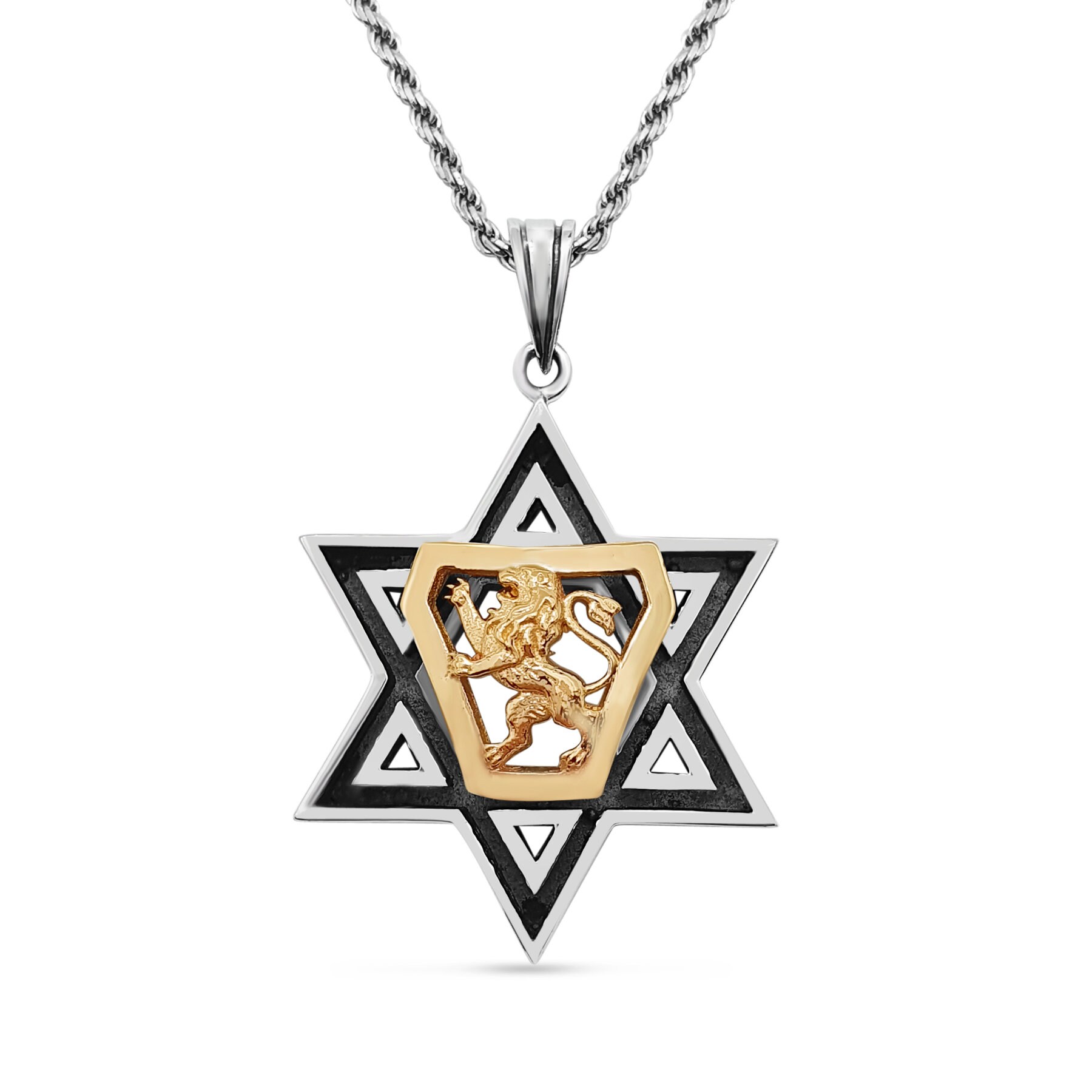 YAFEINI Collana Stella Di David In Argento Sterling 925 Con Conchiglia Abalone, Gioiello Religioso Ebraico Per Hanukkah, Regalo Per Donna E Uomo - 3