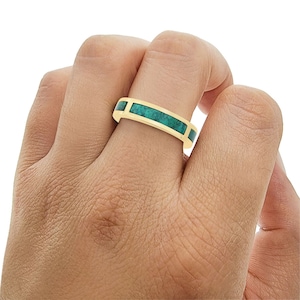 14K Solid Gold Eilat Stone Ring