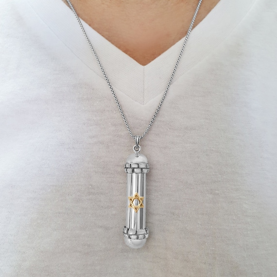 Jewish hotsell mezuzah necklace