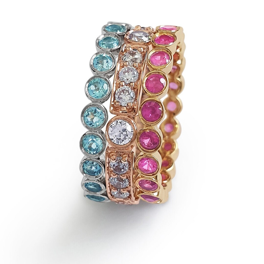 【AMYO】Gemstone Eternity Stacking Ring(3color) Gemstone Eternity Stacking Ring – AMYO Jewelry