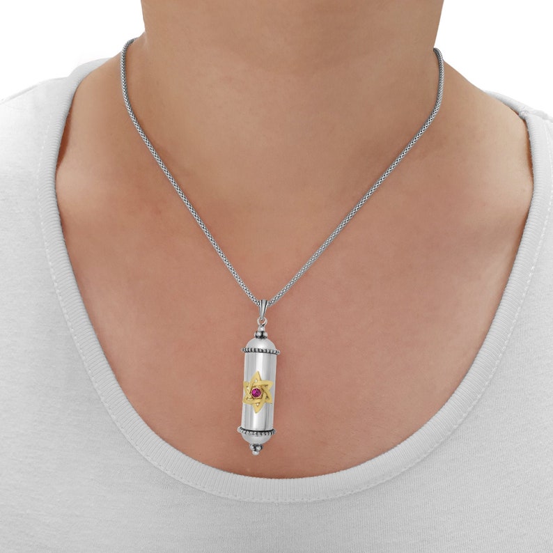 Jewish Star Mezuzah Necklace