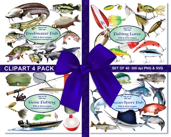 Download Gone Fishing Lures Clip Art Svg Clipart Fishing Clipart Etsy