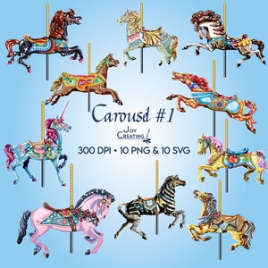 Carrossel Clip Art, Cavalo Clipart